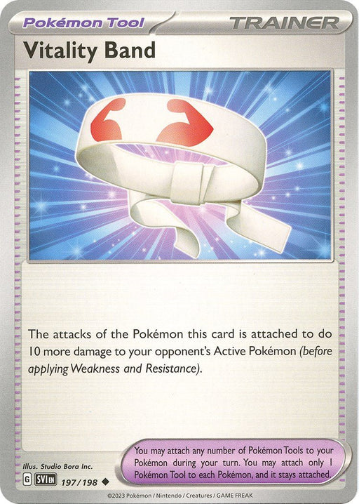 Pokemon Vitality Band 197/198 SV01: Scarlet & Violet Base Set Reverse Holo - EternaCards