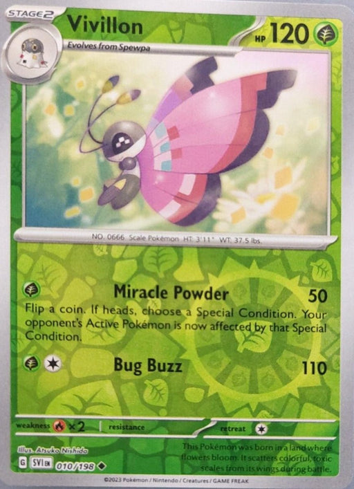Pokemon Vivillon 010/198 SV01: Scarlet & Violet Base Set Normal - Eterna Cards