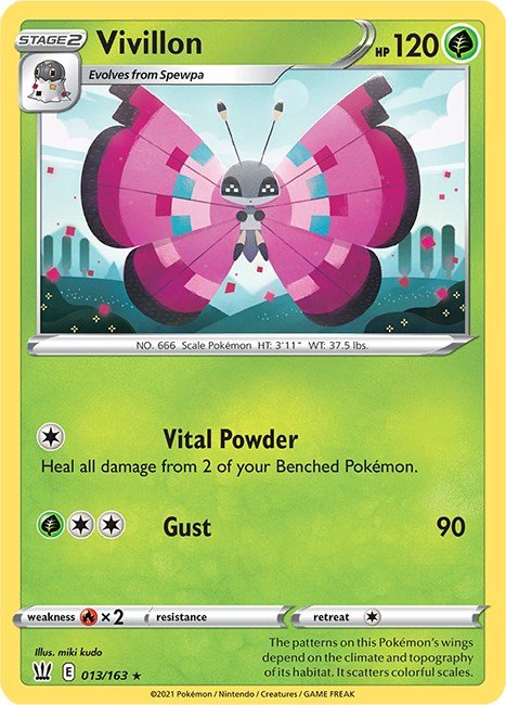 Pokemon Vivillon 013/163 SWSH05: Battle Styles Normal - Eterna Cards