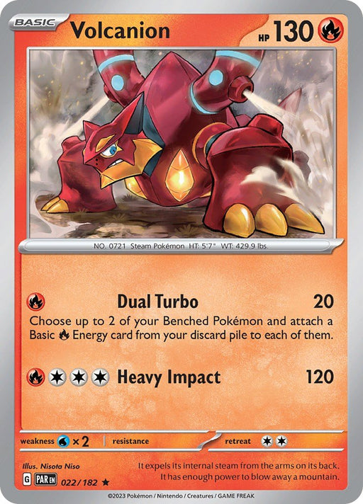 Pokemon Volcanion 022/182 SV04: Paradox Rift Holo - EternaCards
