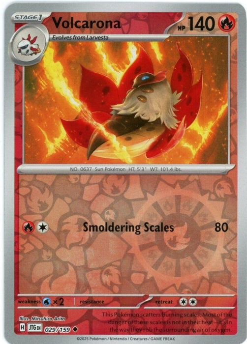 Pokemon Volcarona 029/159 SV09: Journey Together Normal - Eterna Cards