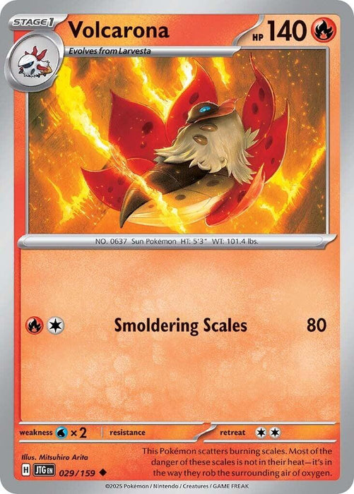 Pokemon Volcarona 029/159 SV09: Journey Together Reverse Holo - EternaCards