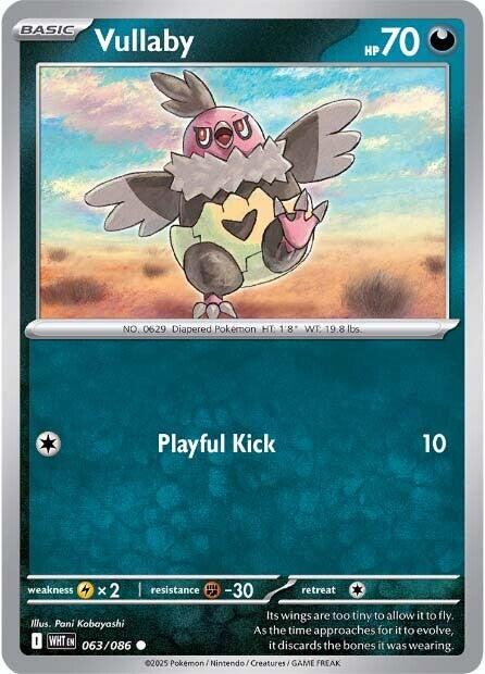 Pokemon Vullaby 063/086 SV: White Flare Normal - Eterna Cards