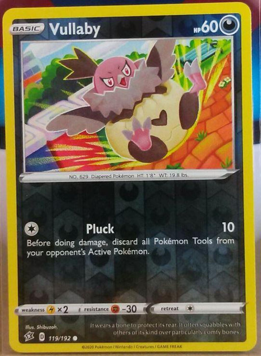 Pokemon Vullaby 119/192 SWSH02: Rebel Clash Normal - Eterna Cards