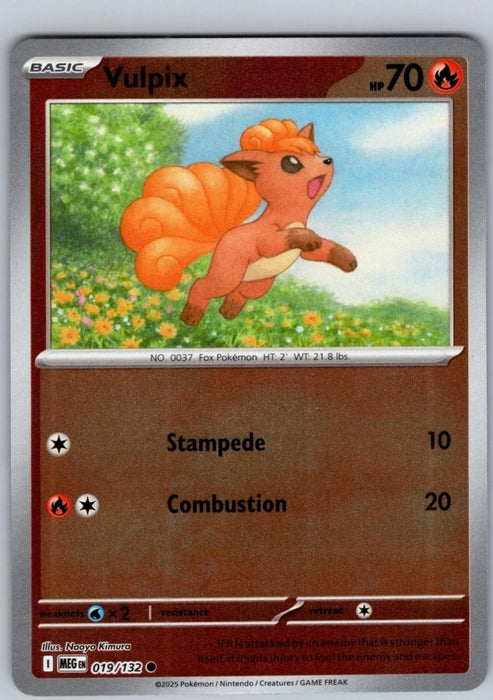 Pokemon Vulpix - 019/132 ME01: Mega Evolution Normal - Eterna Cards