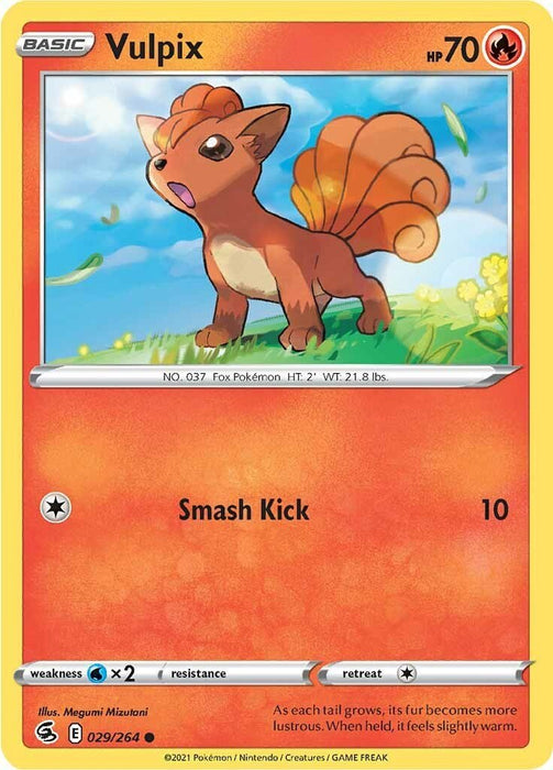 Pokemon Vulpix (29) 029/264 SWSH08: Fusion Strike Reverse Holo - EternaCards