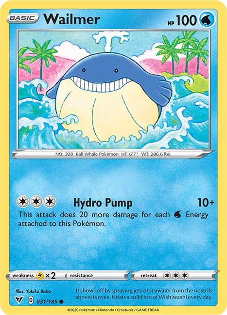 Pokemon Wailmer 031/185 SWSH04: Vivid Voltage Normal - EternaCards