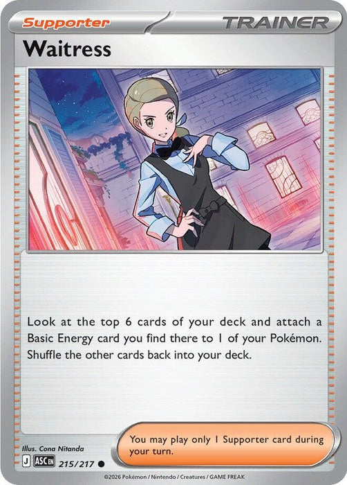 Pokemon Waitress 215/217 ME: Ascended Heroes Reverse Holo - Eterna Cards