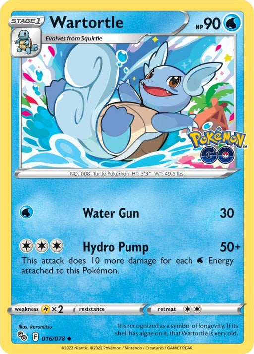 Pokemon Wartortle 016/078 Pokemon GO Normal - EternaCards
