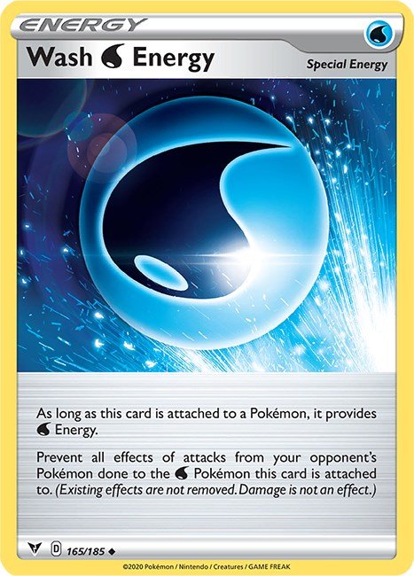 Pokemon Wash Water Energy 165/185 SWSH04: Vivid Voltage Reverse Holo - EternaCards