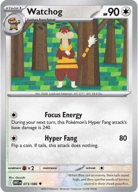 Pokemon Watchog 073/086 SV: White Flare Normal - EternaCards