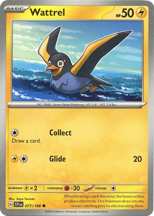 Pokemon Wattrel - 077/198 077/198 SV01: Scarlet & Violet Base Set Normal - EternaCards