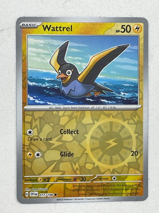 Pokemon Wattrel - 077/198 SV01: Scarlet & Violet Base Set Normal - Eterna Cards