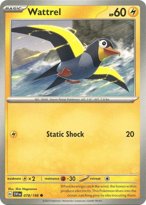 Pokemon Wattrel - 078/198 078/198 SV01: Scarlet & Violet Base Set Normal - EternaCards