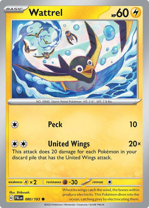 Pokemon Wattrel - 080/193 SV02: Paldea Evolved Normal - Eterna Cards