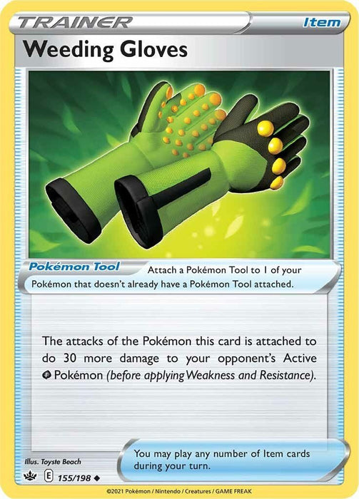 Pokemon Weeding Gloves 155/198 SWSH06: Chilling Reign Reverse Holo - EternaCards