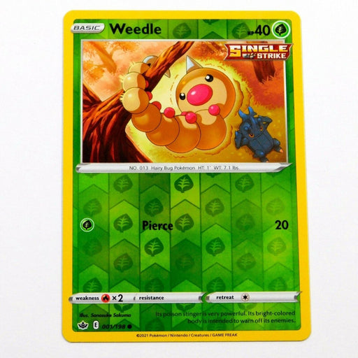 Pokemon Weedle 001/198 SWSH06: Chilling Reign Normal - Eterna Cards