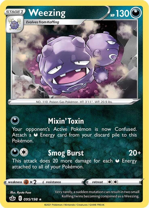 Pokemon Weezing 095/198 SWSH06: Chilling Reign Normal - Eterna Cards