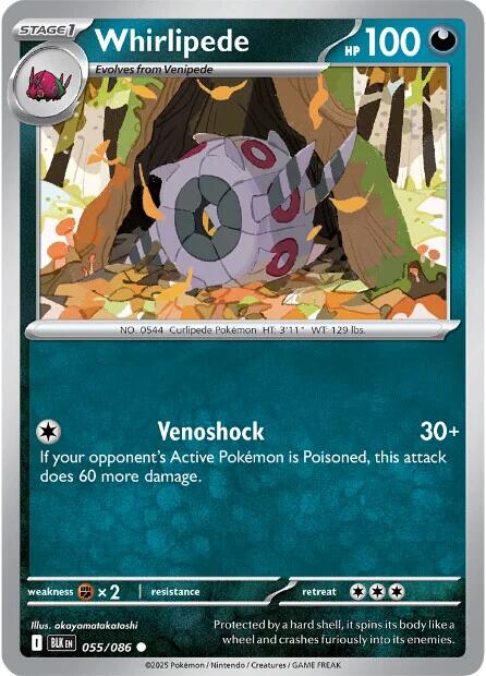 Pokemon Whirlipede 055/086 SV: Black Bolt Normal - EternaCards