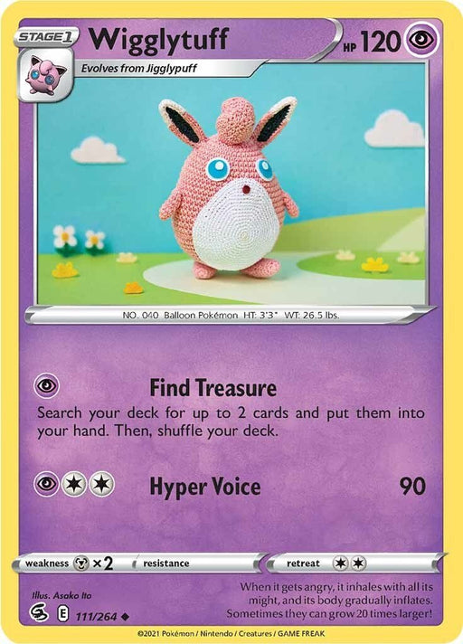 Pokemon Wigglytuff 111/264 SWSH08: Fusion Strike Normal - Eterna Cards