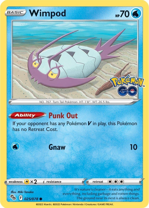 Pokemon Wimpod 025/078 Pokemon GO Normal - EternaCards