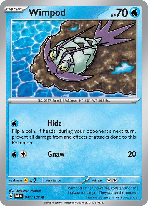 Pokemon Wimpod - 047/182 047/182 SV04: Paradox Rift Reverse Holo - EternaCards