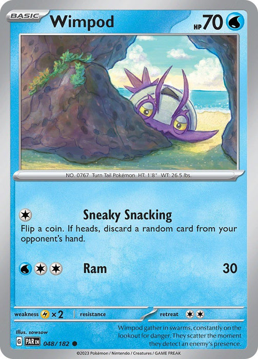 Pokemon Wimpod - 048/182 048/182 SV04: Paradox Rift Normal - EternaCards