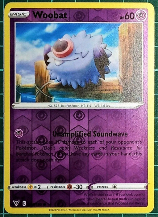 Pokemon Woobat 073/185 SWSH04: Vivid Voltage Normal - Eterna Cards