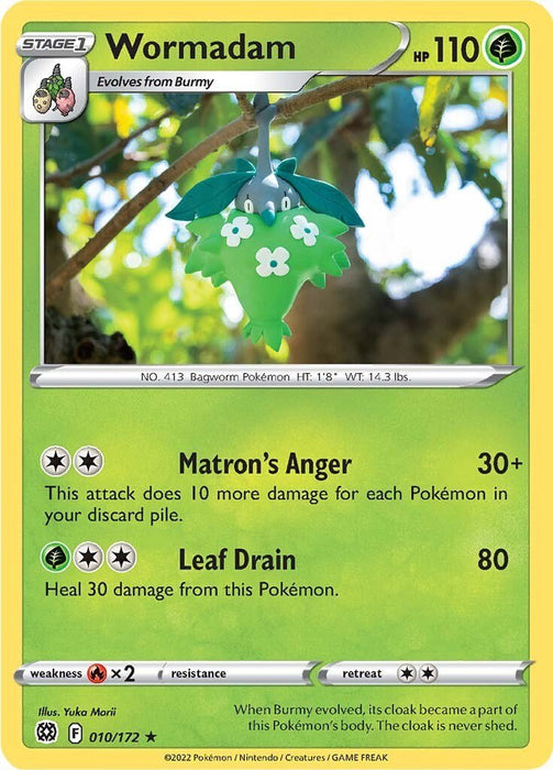 Pokemon Wormadam (10) 010/172 SWSH09: Brilliant Stars Reverse Holo - EternaCards