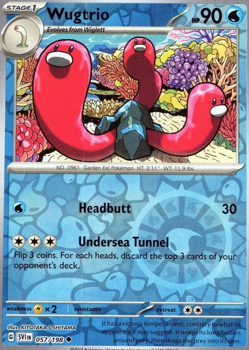 Pokemon Wugtrio 057/198 SV01: Scarlet & Violet Base Set Normal - Eterna Cards