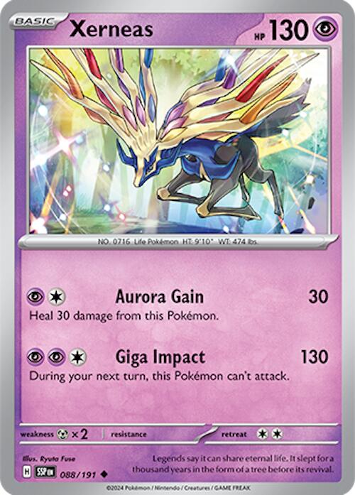 Pokemon Xerneas 088/191 SV08: Surging Sparks Normal - Eterna Cards