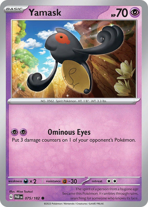 Pokemon Yamask 075/182 SV04: Paradox Rift Normal - EternaCards
