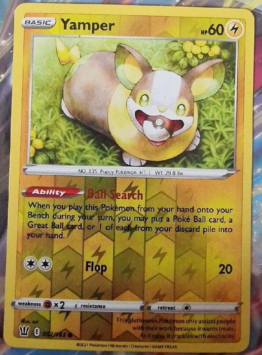 Pokemon Yamper 052/163 SWSH05: Battle Styles Normal - Eterna Cards