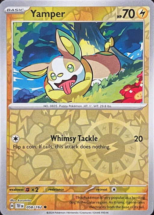 Pokemon Yamper 058/162 SV05: Temporal Forces Reverse Holo - Eterna Cards