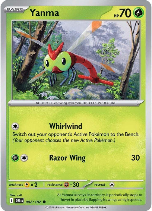 Pokemon Yanma - 002/182 SV10: Destined Rivals Normal - EternaCards