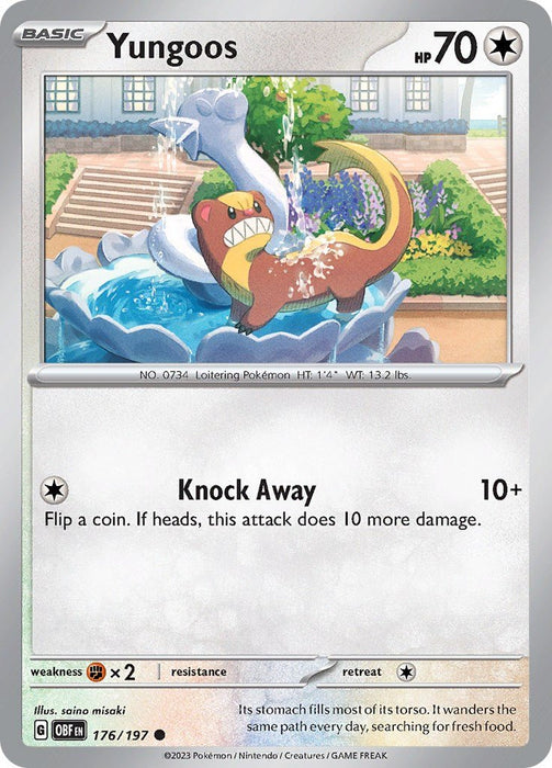 Pokemon Yungoos 176/197 SV03: Obsidian Flames Normal - EternaCards