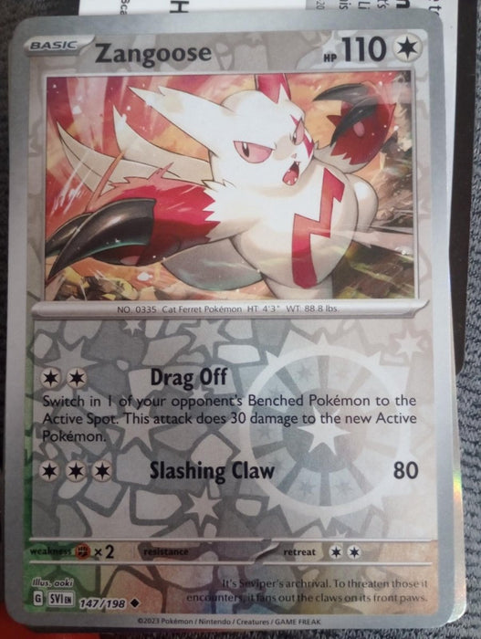 Pokemon Zangoose - 147/198 SV01: Scarlet & Violet Base Set Normal - Eterna Cards