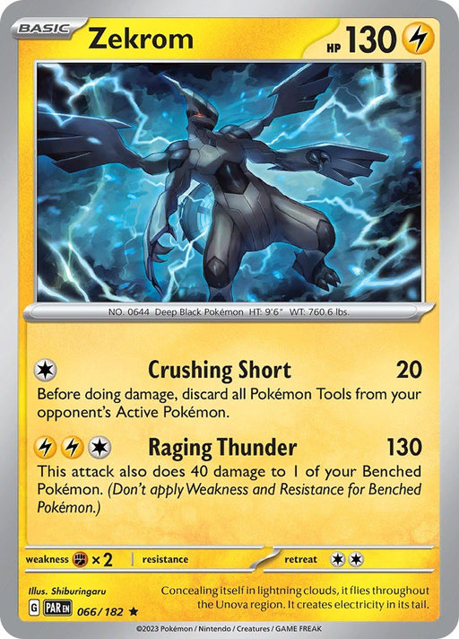 Pokemon Zekrom 066/182 SV04: Paradox Rift Holo - EternaCards