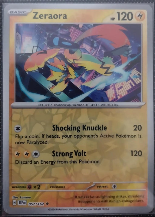Pokemon Zeraora 057/162 SV05: Temporal Forces Normal - Eterna Cards
