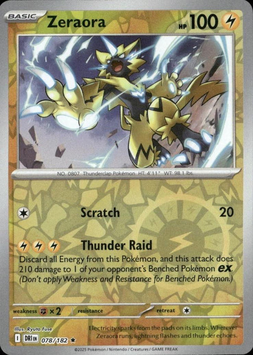 Pokemon Zeraora 078/182 SV10: Destined Rivals Holo - Eterna Cards