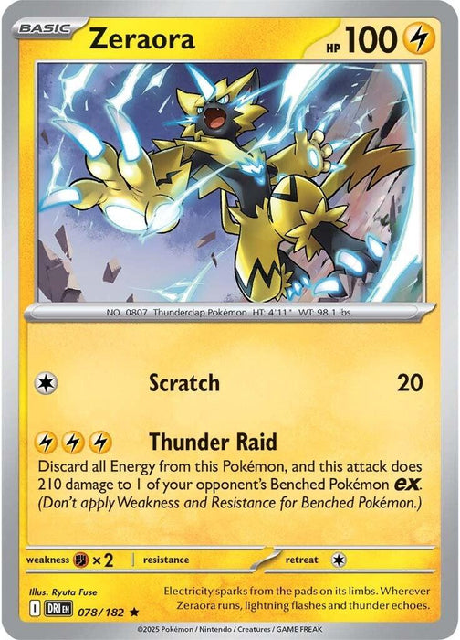 Pokemon Zeraora 078/182 SV10: Destined Rivals Reverse Holo - EternaCards