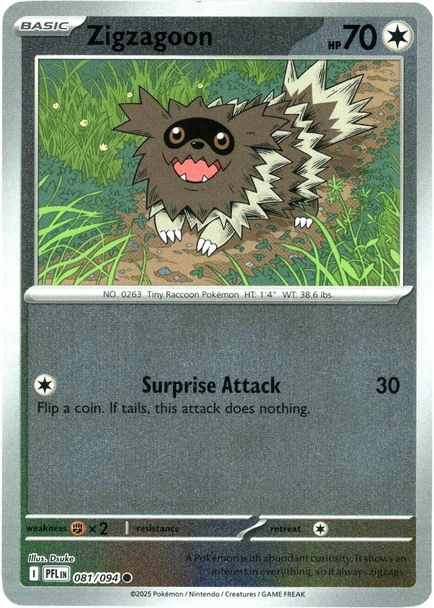 Pokemon Zigzagoon 081/094 ME02: Phantasmal Flames Normal
