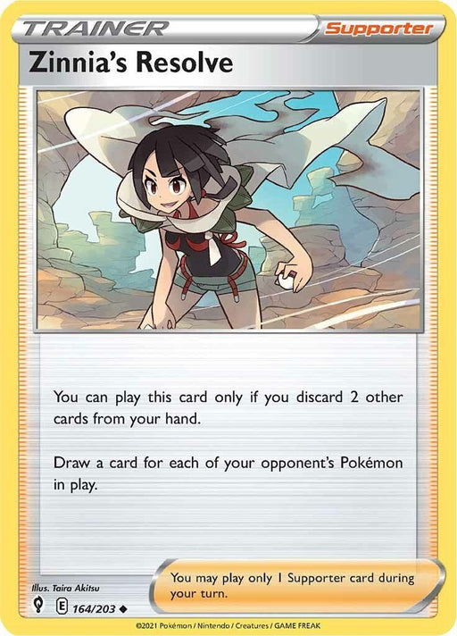 Pokemon Zinnia's Resolve 164/203 SWSH07: Evolving Skies Reverse Holo - EternaCards