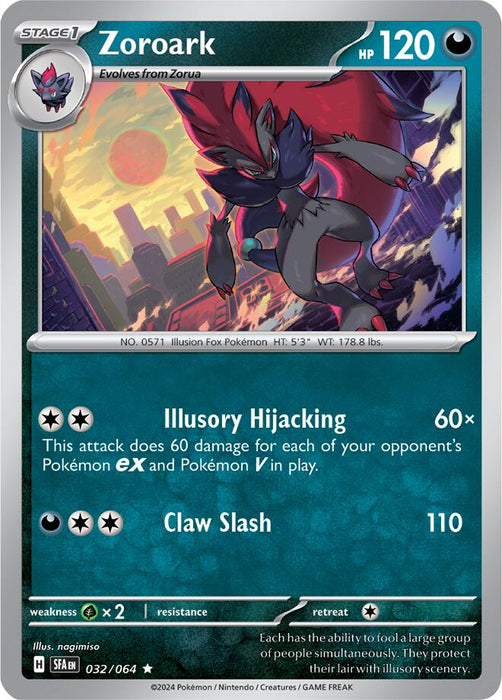 Pokemon Zoroark 032/064 SV: Shrouded Fable Holo - EternaCards
