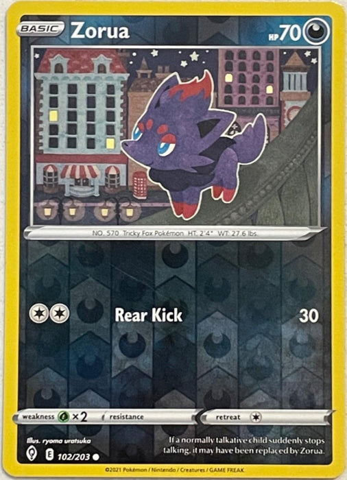 Pokemon Zorua 102/203 SWSH07: Evolving Skies Normal - Eterna Cards