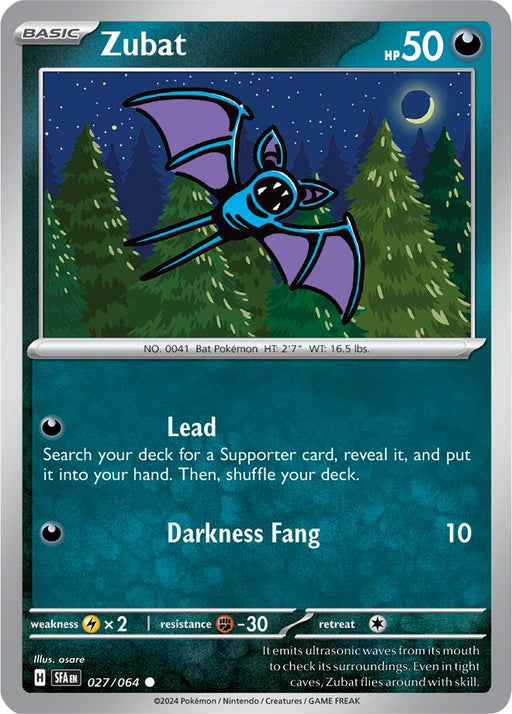Pokemon Zubat 027/064 SV: Shrouded Fable Normal - EternaCards