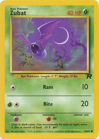 Pokemon Zubat 70/82 Team Rocket Unlimited - Eterna Cards