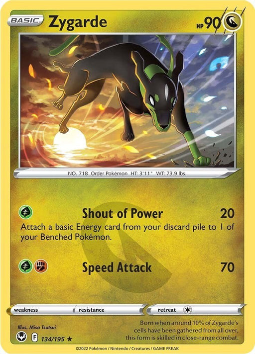 Pokemon Zygarde 134/195 SWSH12: Silver Tempest Normal - Eterna Cards