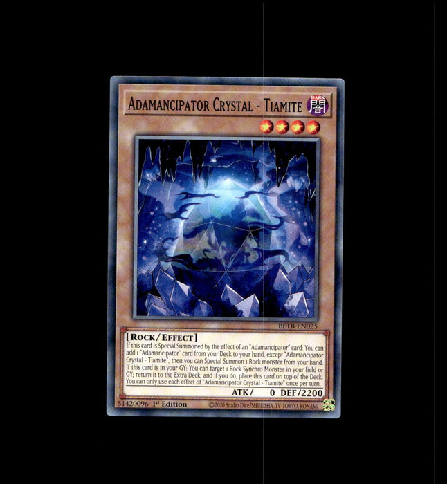 (Preorder) YuGiOh Adamancipator Crystal - Tiamite BETB-EN025 Beyond the Brave 1St Edition - Eterna Cards