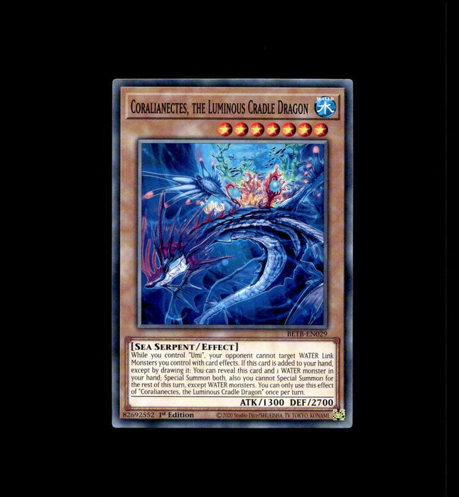 (Preorder) YuGiOh Coralianectes, the Luminous Cradle Dragon BETB-EN029 Beyond the Brave 1St Edition - Eterna Cards